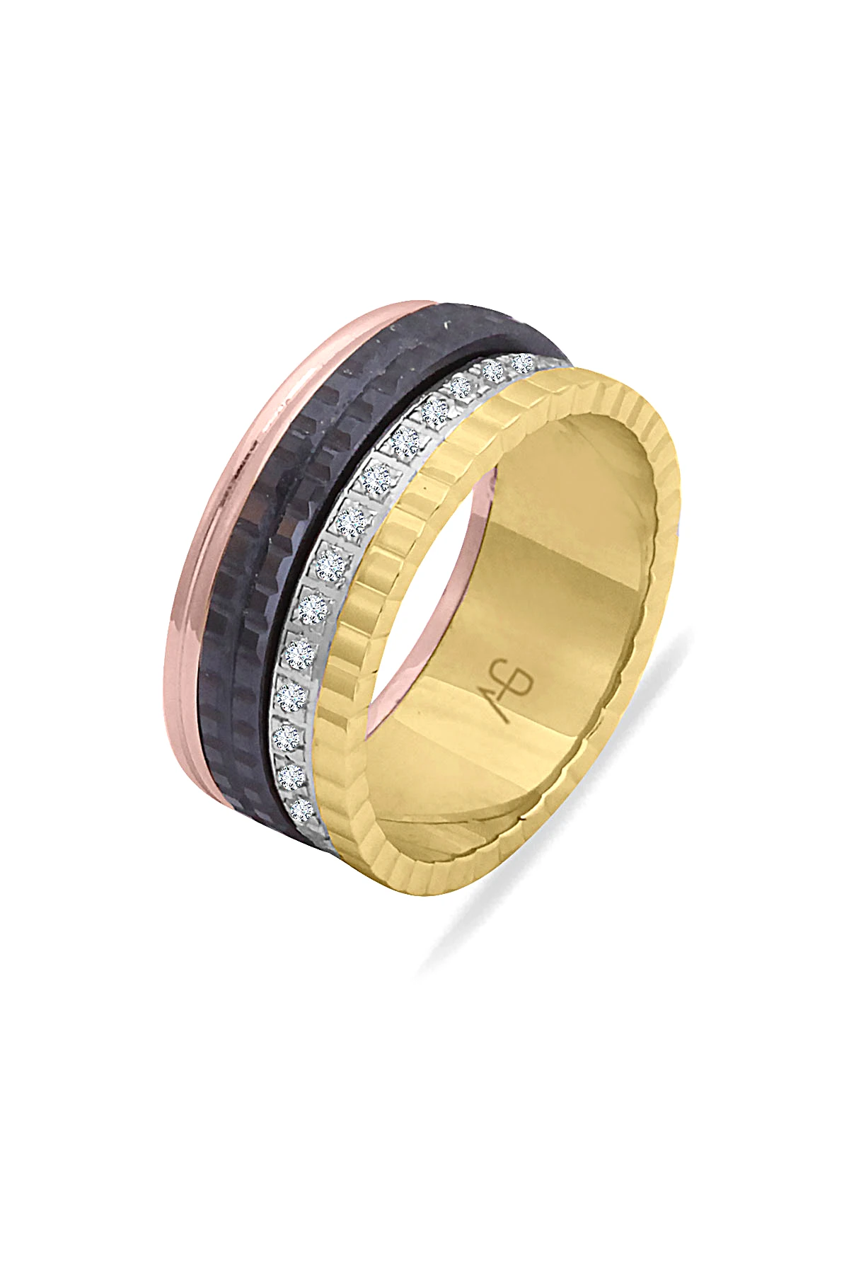 Altın 3 Renk Tasarım Unisex Alyans (YZK1148) - Aslı Gold Altın 3 Renk Tasarım Unisex Alyans (YZK1148) - Aslı Gold