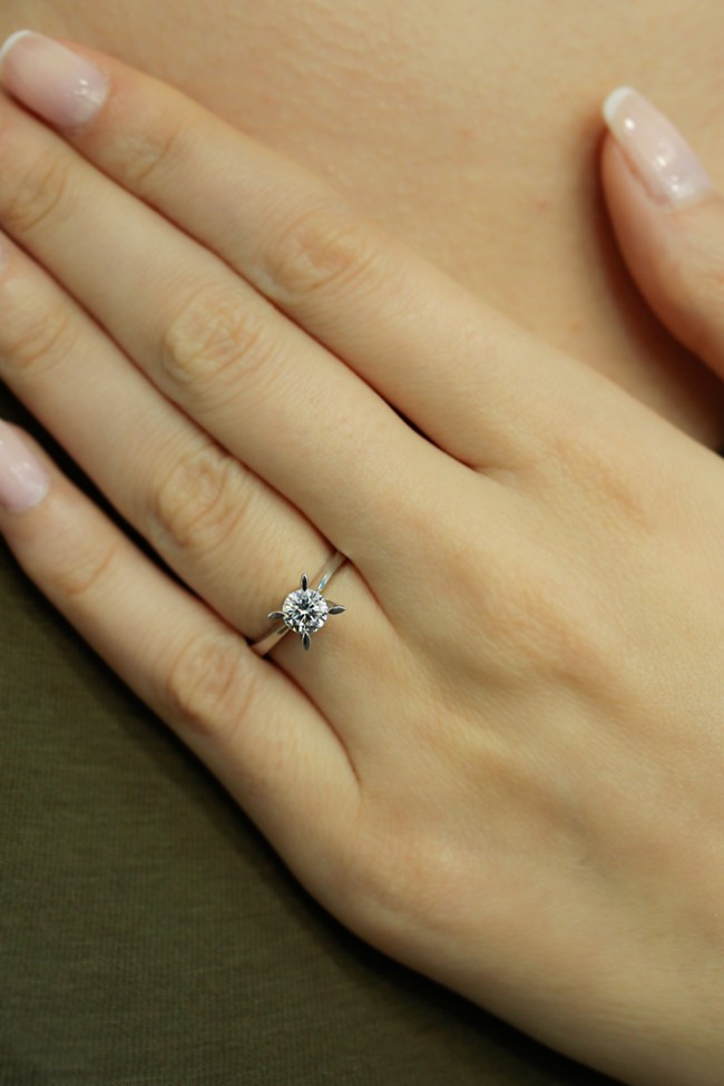 0.50 Ct. Pırlanta Klasik Model Tektaş Alyans