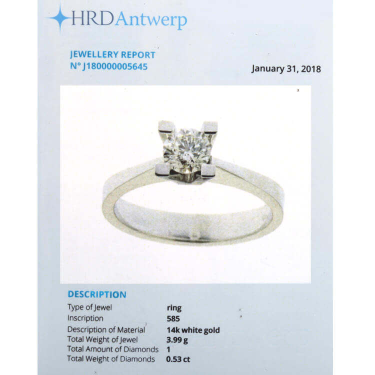 0.53 Ct. Sertifikalı Pırlanta Tektaş Yüzük  (LR05748)