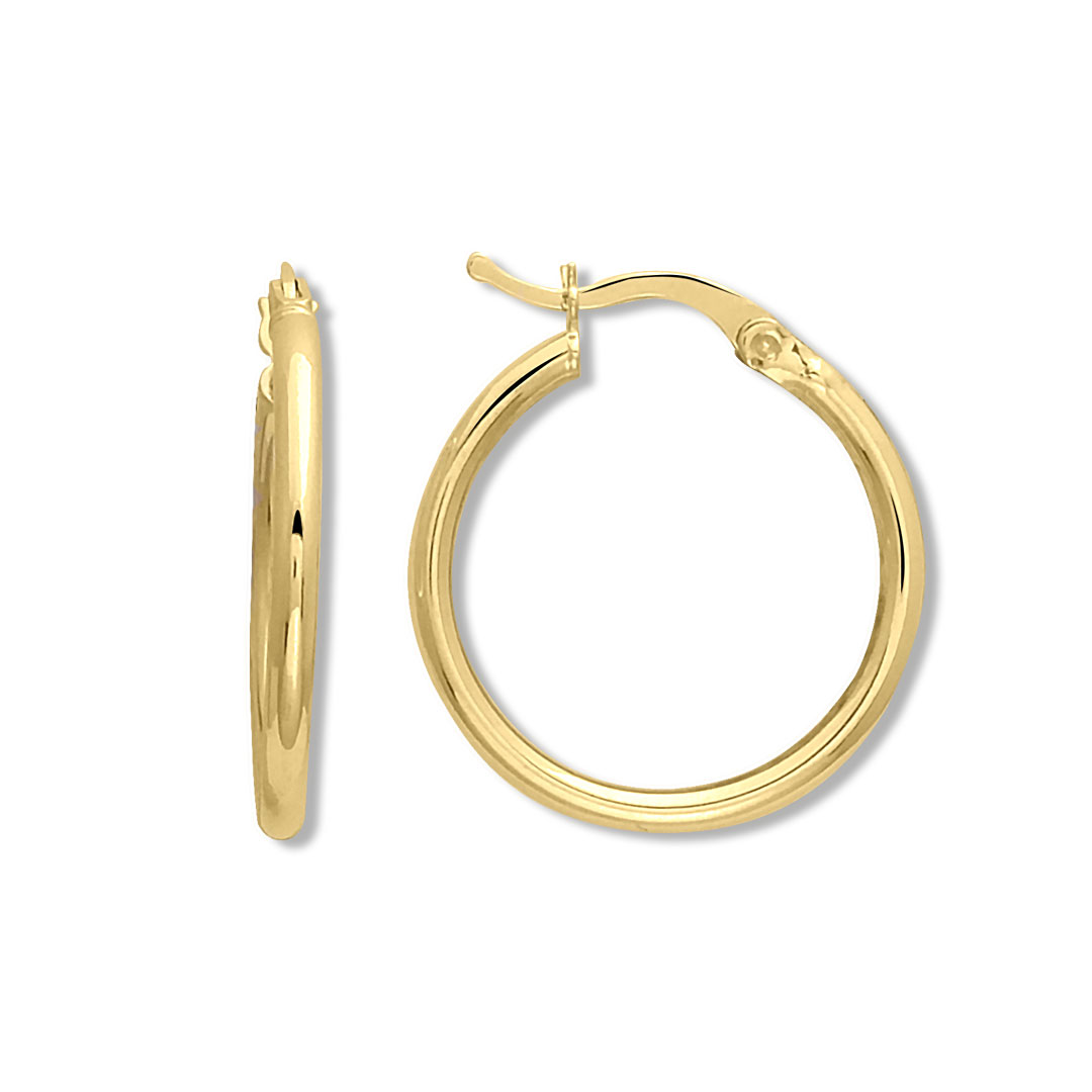 2.5 Cm İnce Halka Altın Küpe (KP0301)
