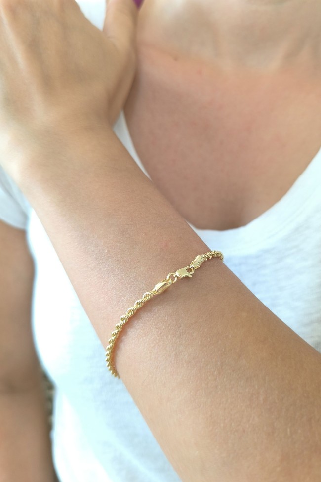 3.5 Mm Altın Halat Zincir Bileklik