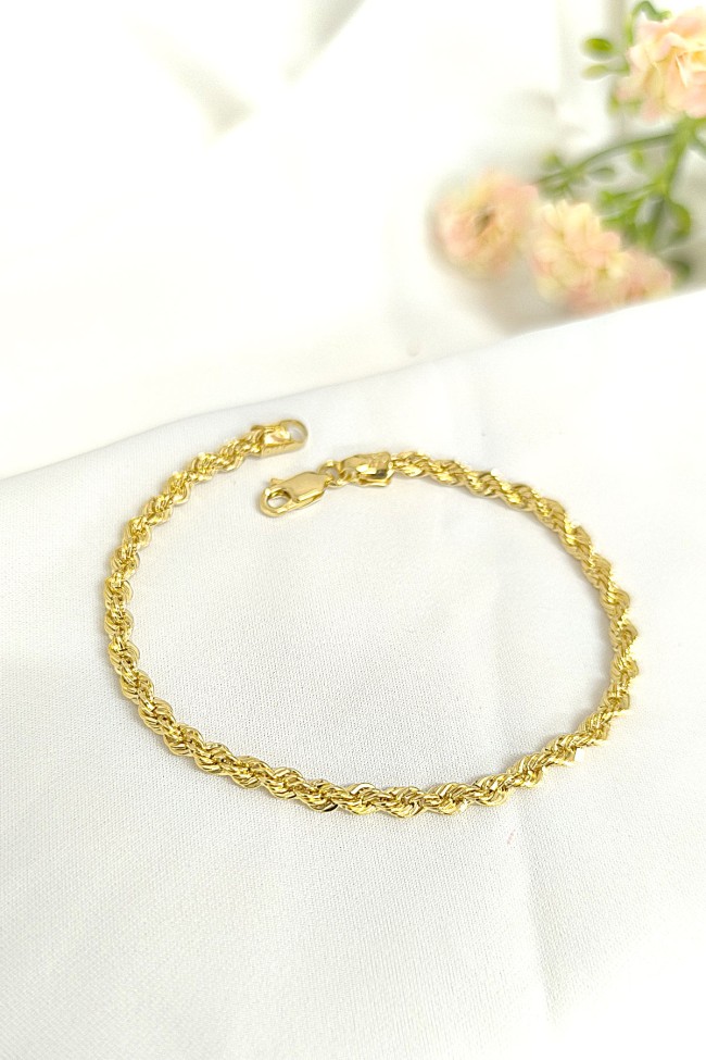 3.5 Mm Altın Halat Zincir Bileklik
