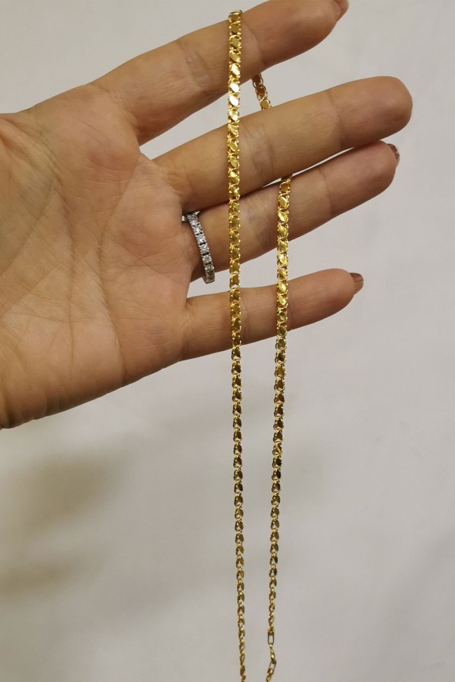 60 Cm 3 Mm Pullu Altın Zincir