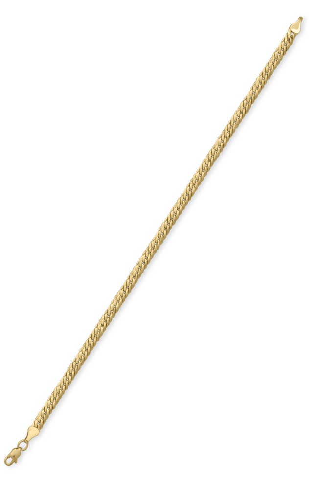 Altın 4.5 Mm Ezme Gurmet Zincir Bileklik