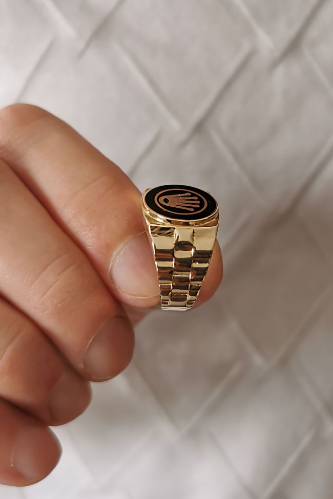 Altın Rolex Model Erkek Yüzüğü
