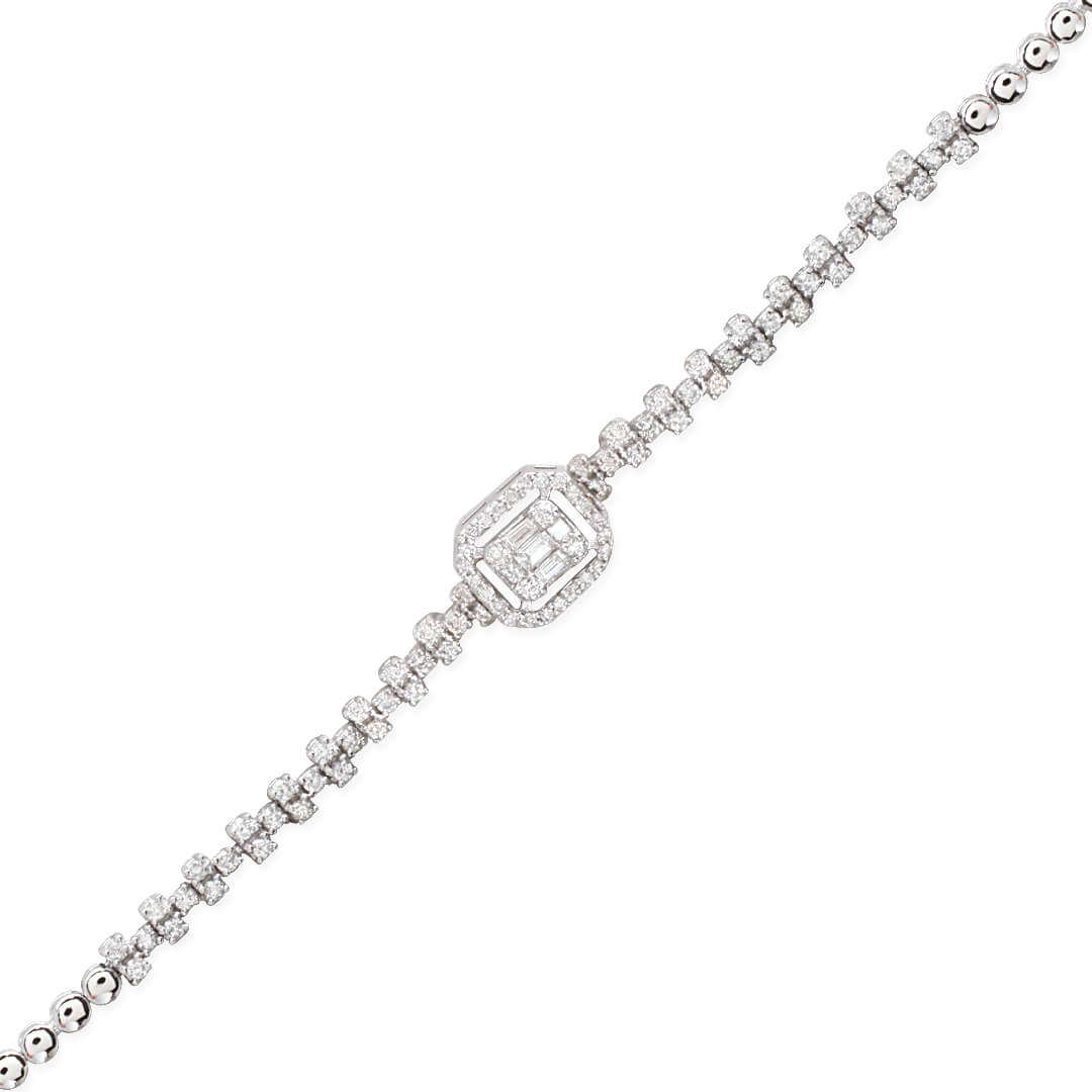 Günlük Pırlantalı Baget Bileklik (BBR1470)