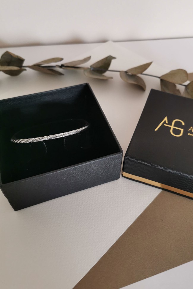 Rose Gold Sade Çelik Erkek Bileklik