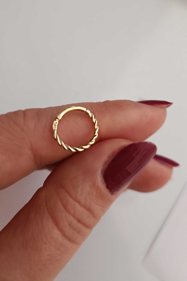 Sarı Altın Burgu Kıkırdak, Tragus Altın Küpe