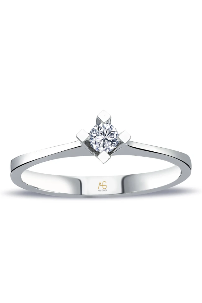 0.14 Ct. F/SI Pırlanta Tektaş Yüzük