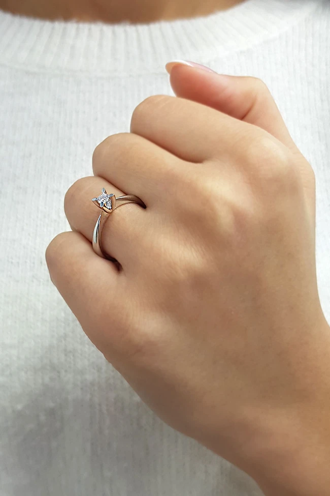 0.15 Ct. Pırlanta Tektaş Evlilik Teklifi Yüzüğü