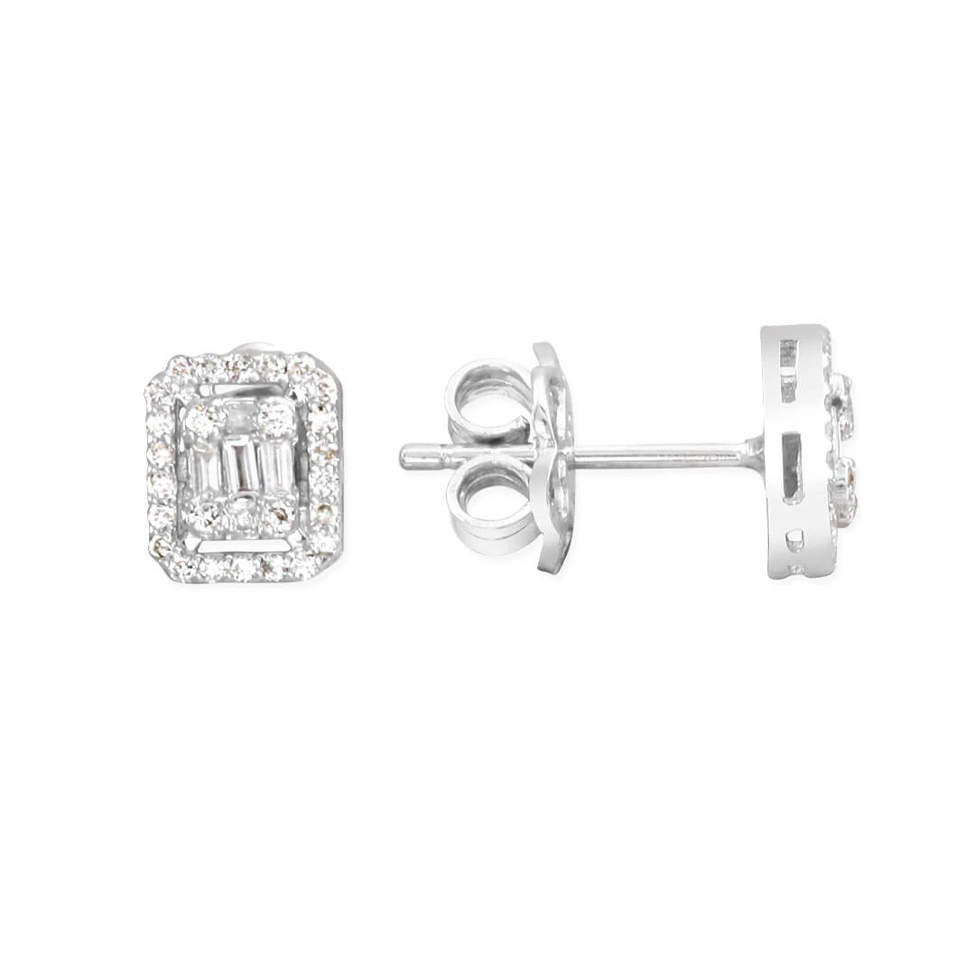 0.25 Karat Pırlanta Baget Küpe (BKP2494)