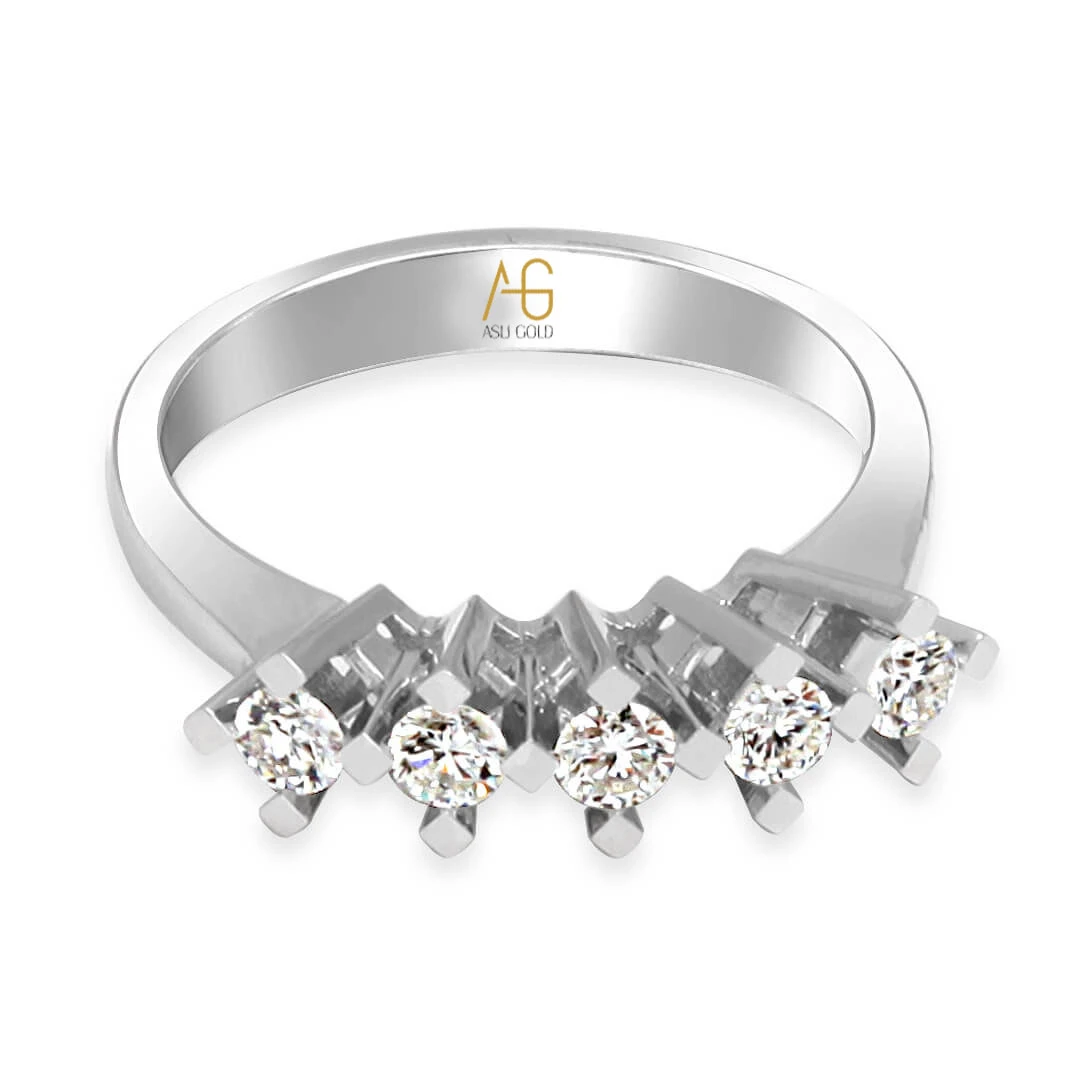 0.45 Karat Pırlanta Beştaş Yüzük (LR04394)