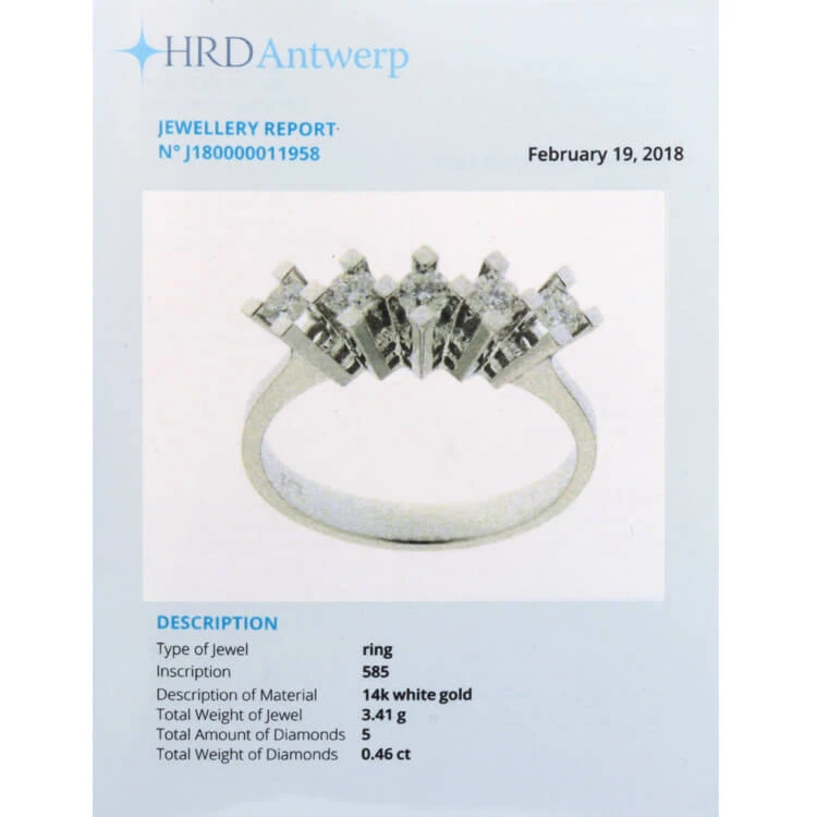 0.46 Ct. Pırlanta Beş Taş Yüzük (LR07196)