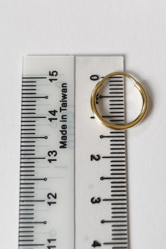 1.2 Cm Mini Altın Unisex Halka Küpe