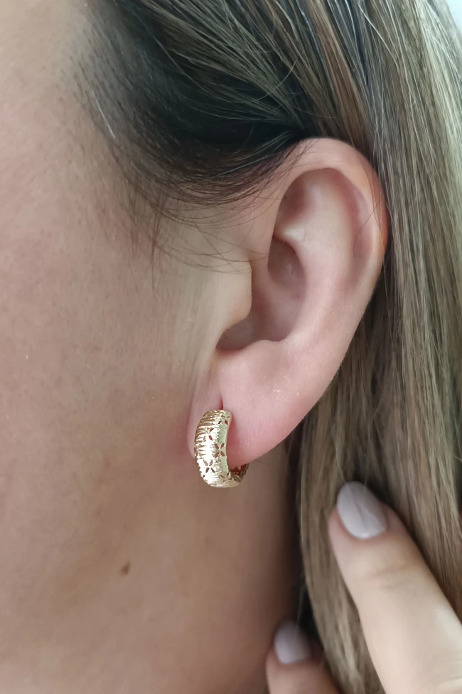 1.2 Cm Minimal Altın Günlük Halka Küpe