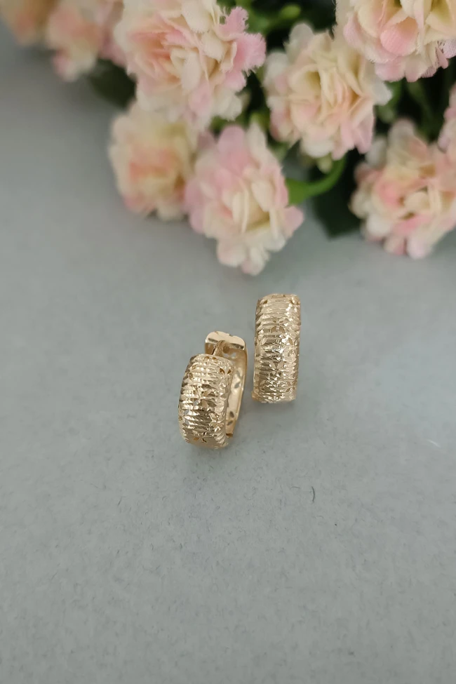 1.2 Cm Minimal Altın Günlük Halka Küpe