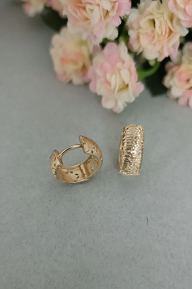 1.2 Cm Minimal Altın Günlük Halka Küpe