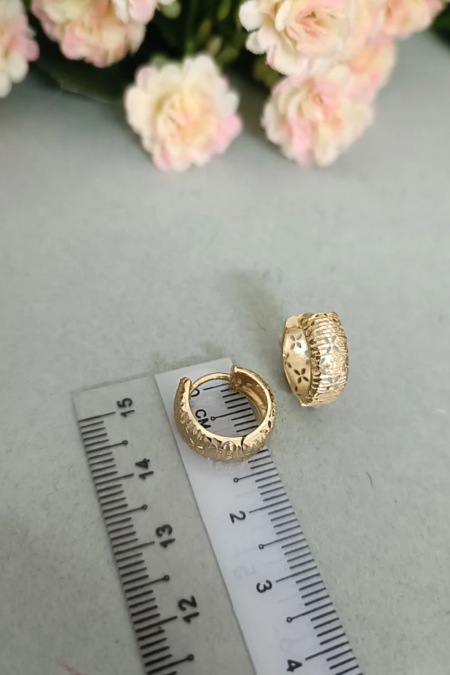 1.2 Cm Minimal Altın Günlük Halka Küpe