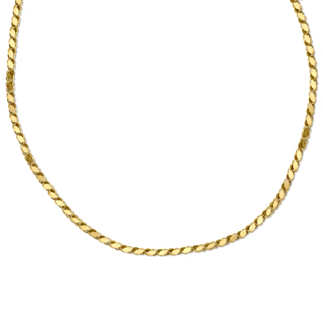 14 Ayar Altın 50 Cm Pullu Zincir  (KLY0473)