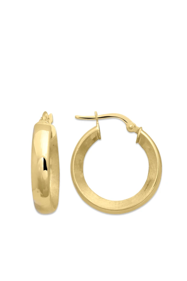 1.8 Cm İçi Sim İşlemeli Altın Halka Küpe