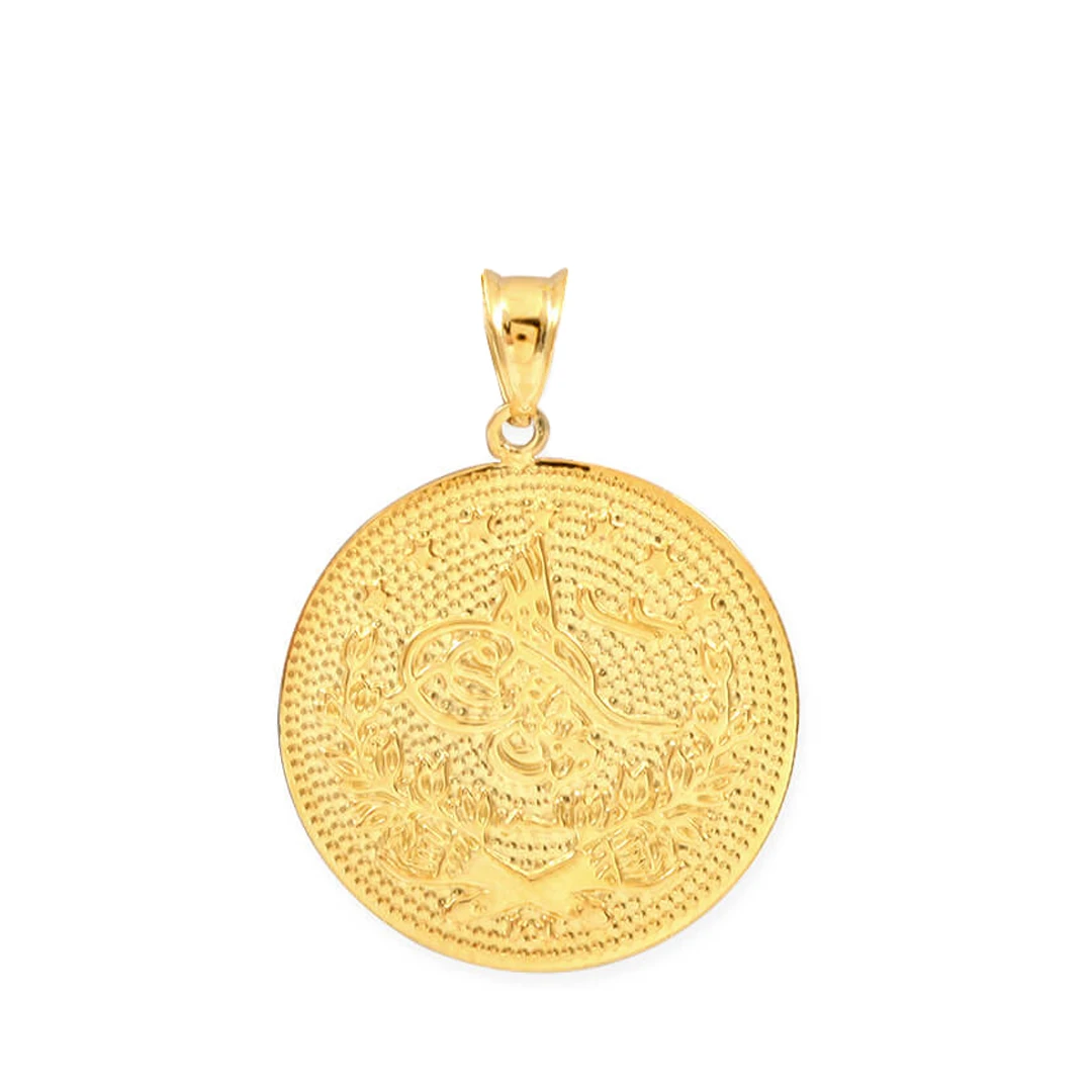 2.2 Cm Altın Tuğralı Kolye Ucu (KLY0543)