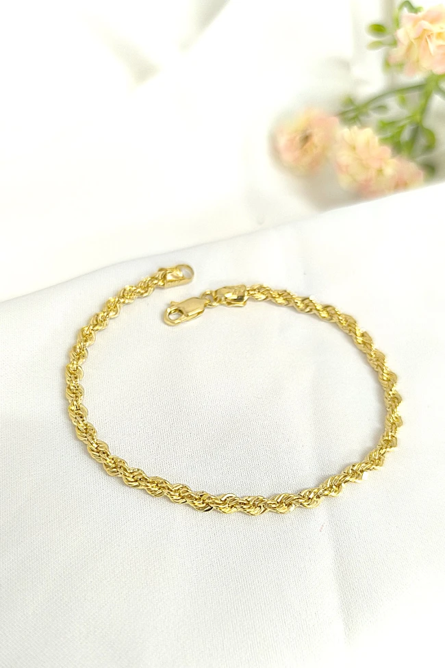 3.5 Mm Altın Halat Zincir Bileklik