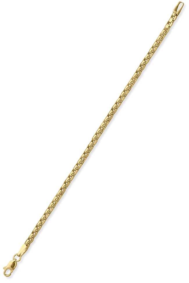 4 Mm Altın Traşlı Küp Erkek Bileklik