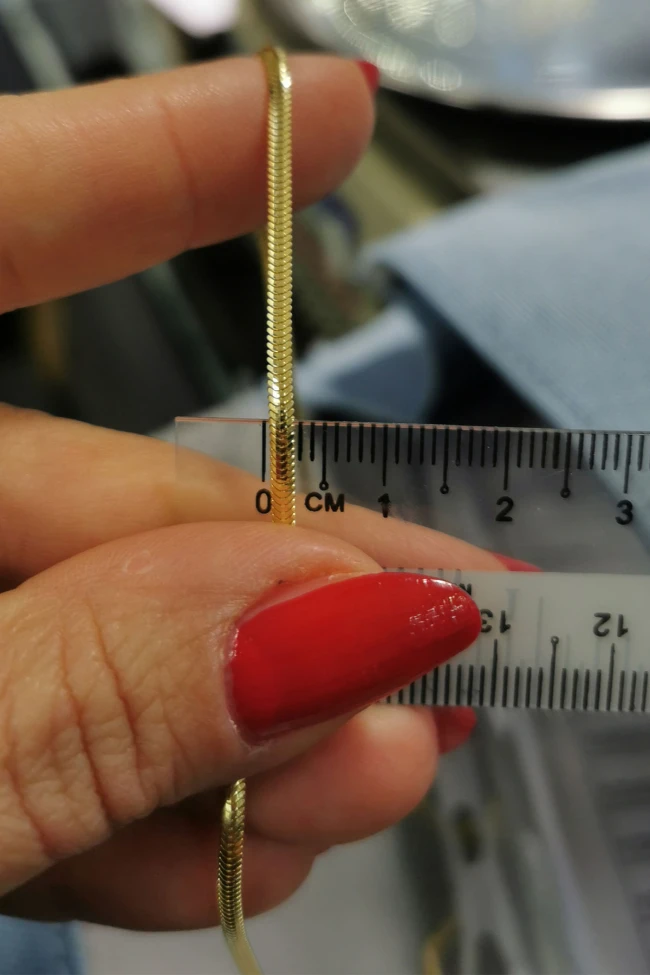 50 Cm 2 Mm Altın Balık Sırtı Zincir Kolye