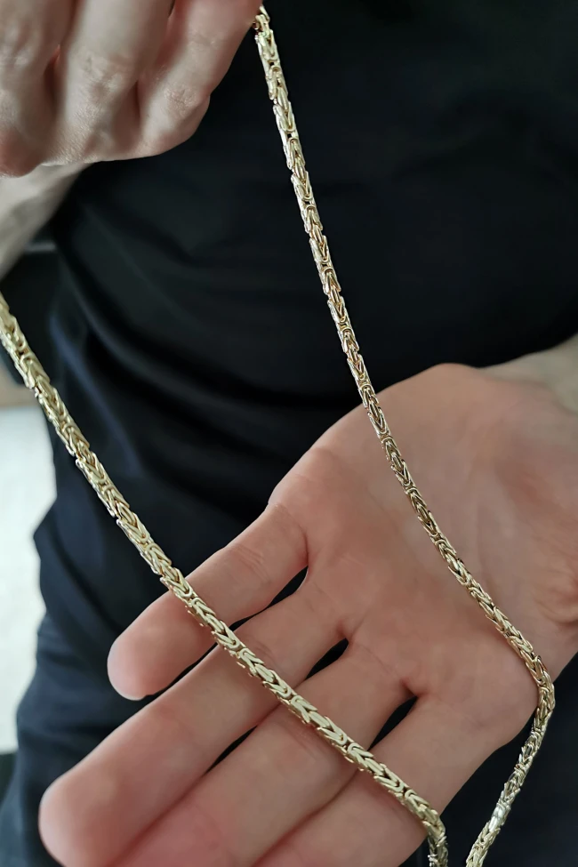  55 Cm Kral Zincir Erkek Altın Kolye