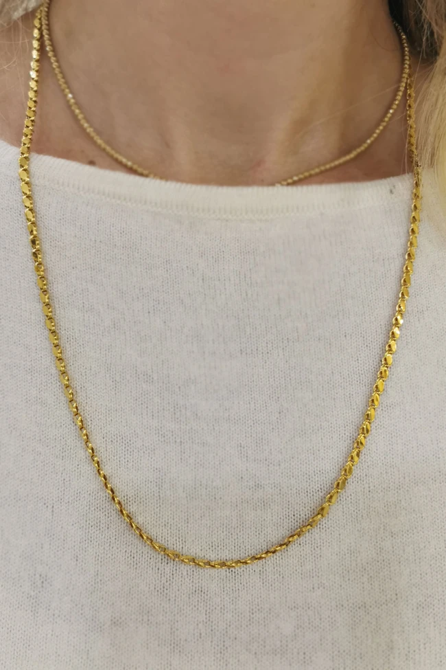 60 Cm 3 Mm Pullu Altın Zincir