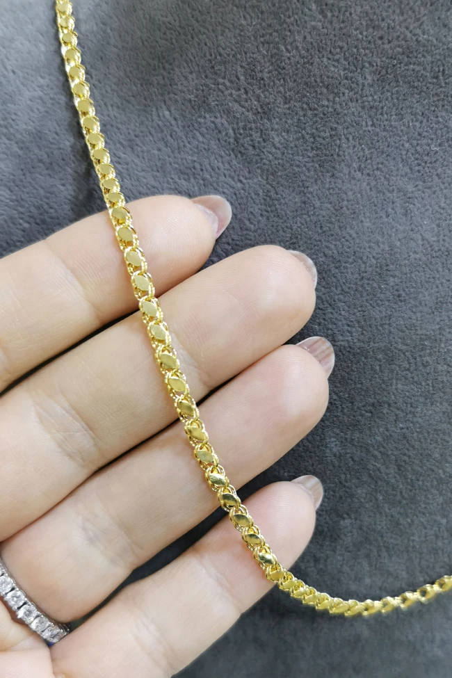 60 Cm 3 Mm Pullu Altın Zincir