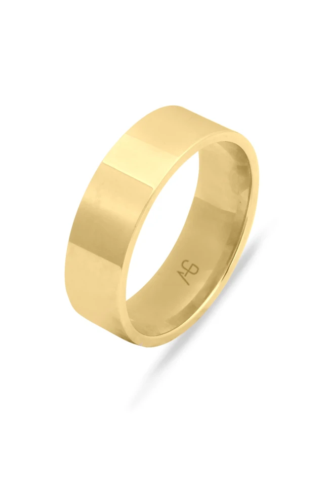 6.5 Mm Altın Düz Unisex Alyans