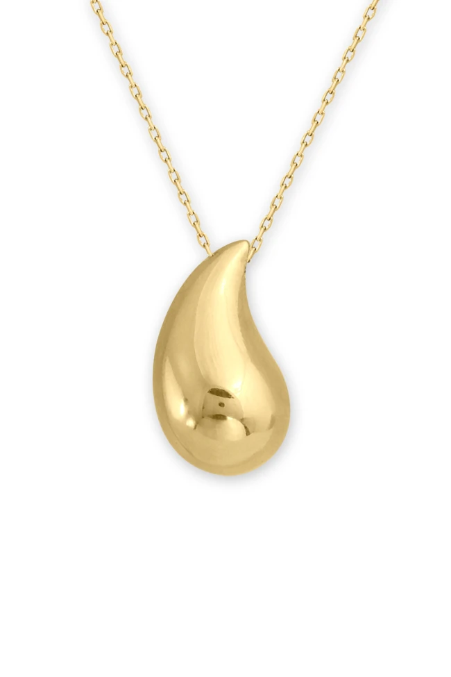 Altın 1.5 Cm Drop Damla Kolye
