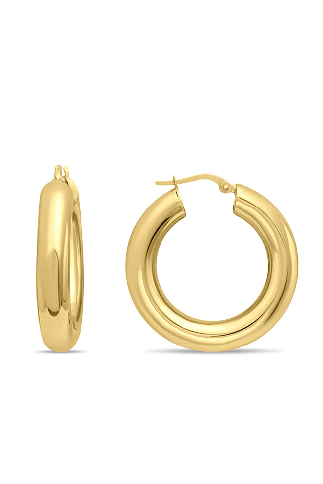 Altın 2.5 Cm 6 Mm Kalın Halka Küpe