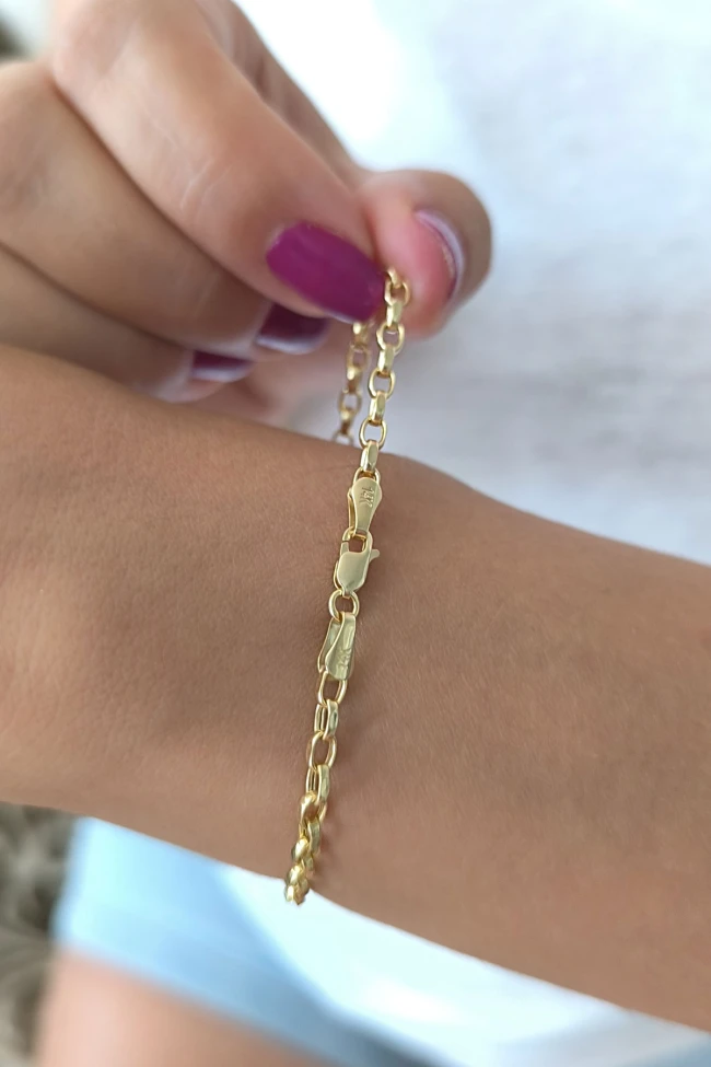 Altın 3 Mm Forse Unisex Bileklik