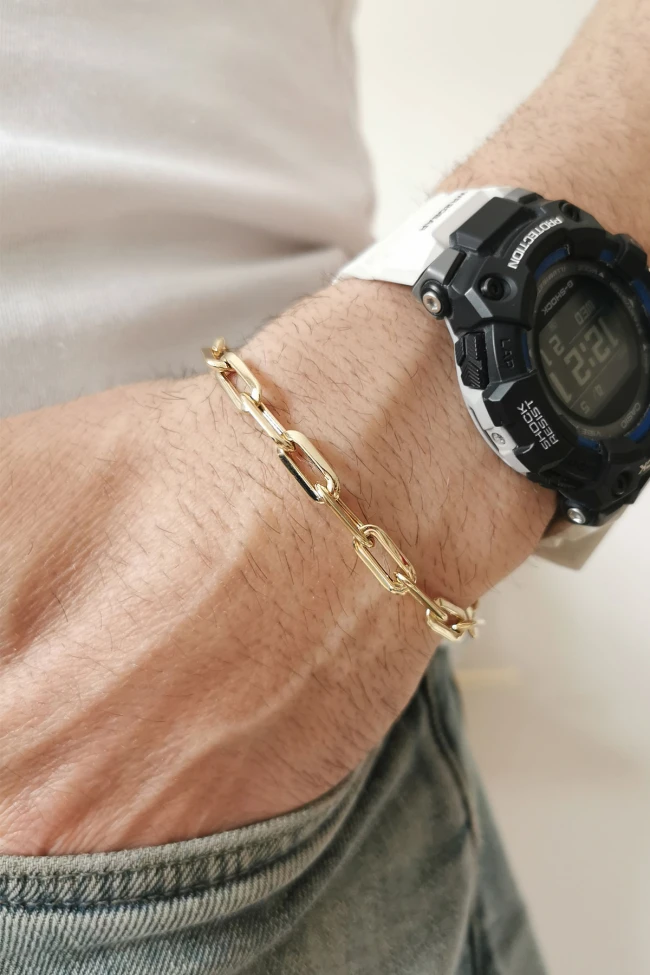 Altın Ezme Ataç Unisex Bileklik