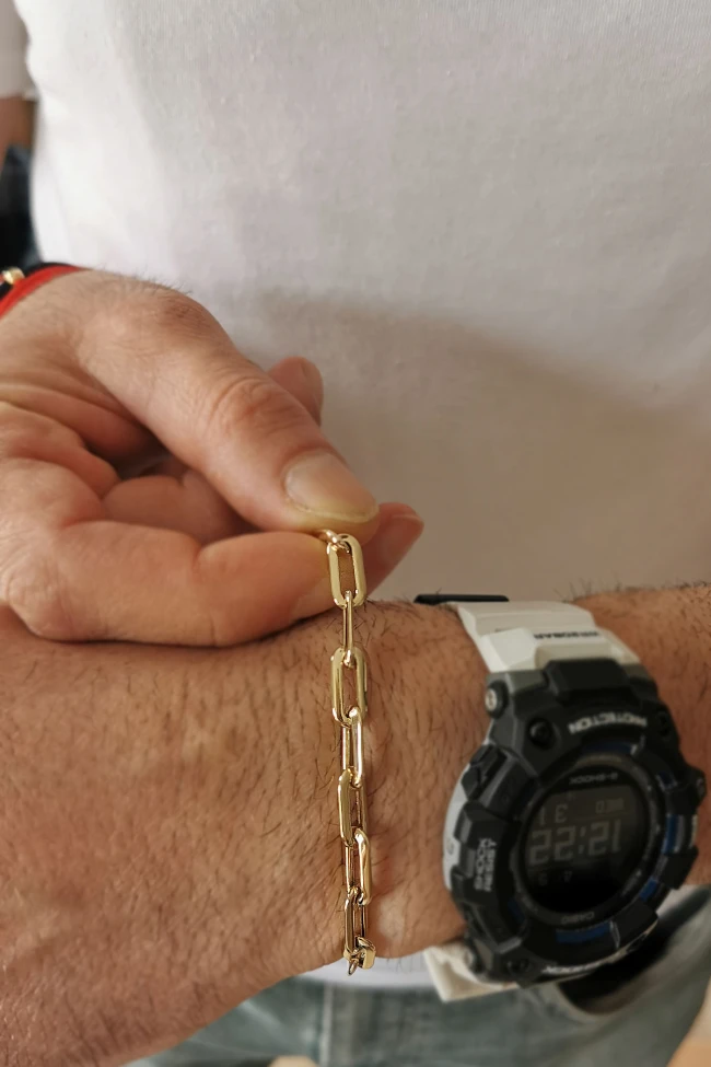 Altın Ezme Ataç Unisex Bileklik