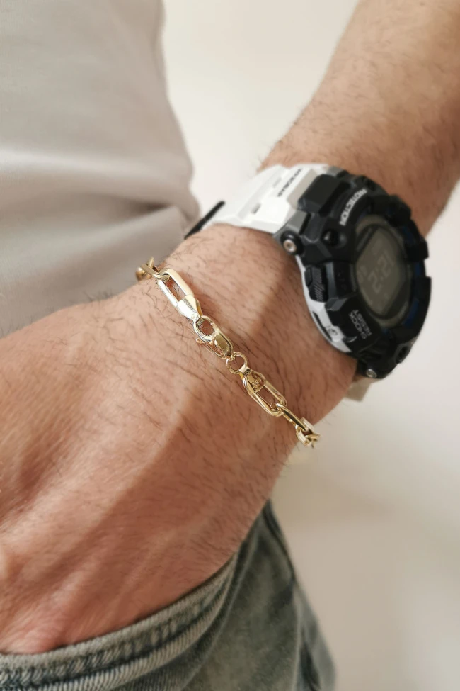 Altın Ezme Ataç Unisex Bileklik