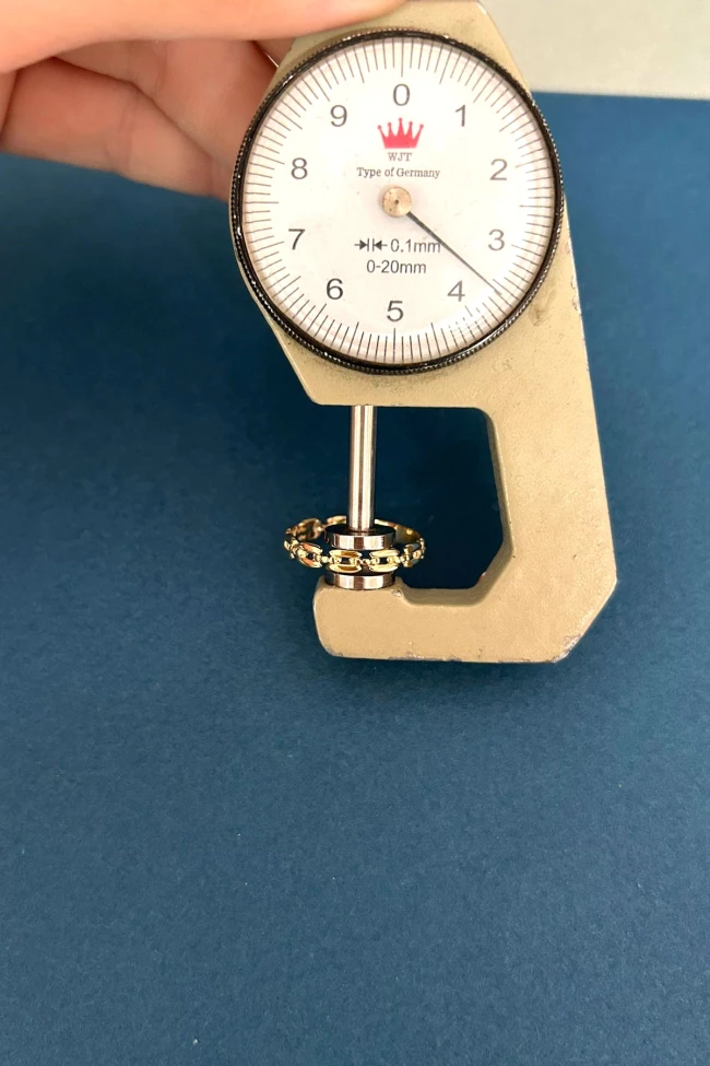 Altın Minimal Kombin Zincir Yüzük