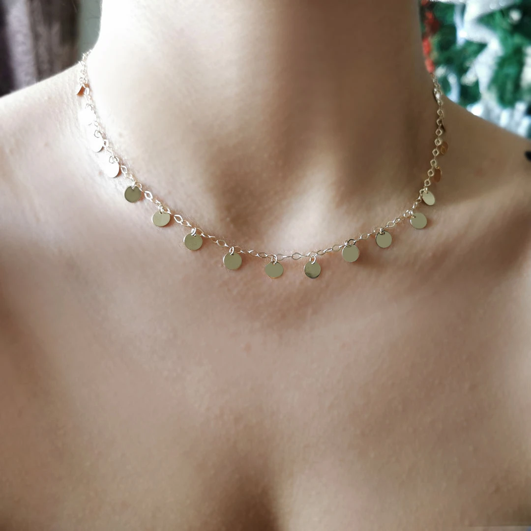 Altın Pullu Kolye (KLY0553)