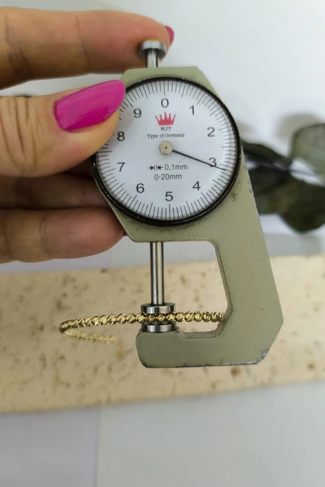 Altın Tek Sıra 3 Mm Toplu Dorika Bilezik (BLZ0013)