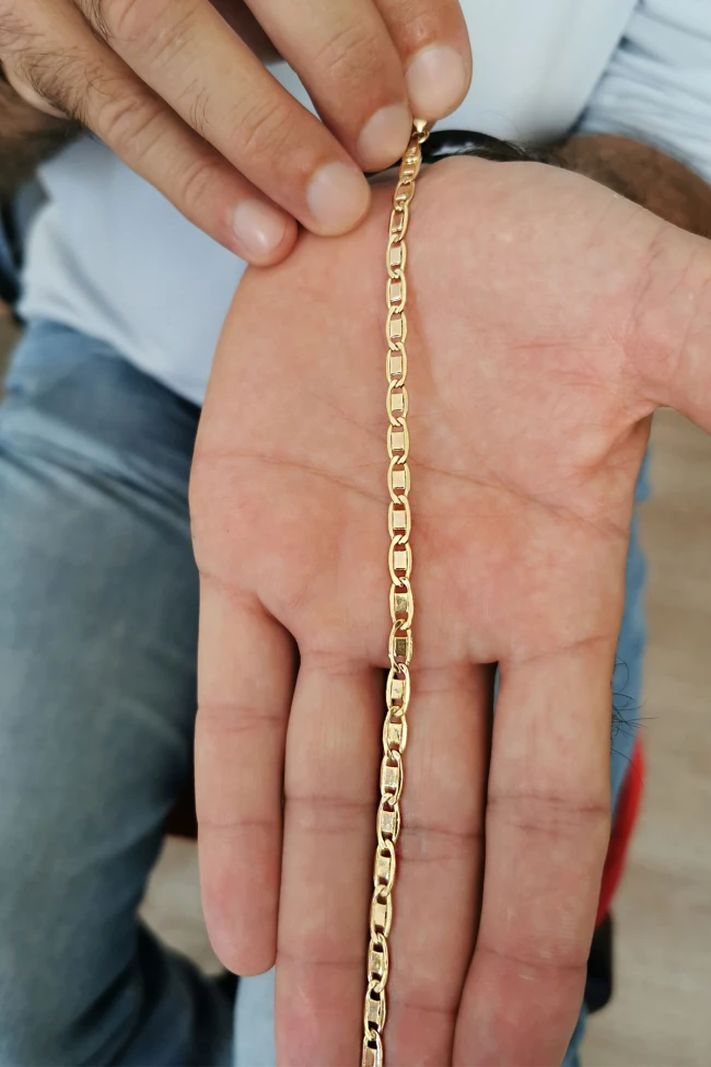 Altın Unisex Figaro Zincir Bileklik