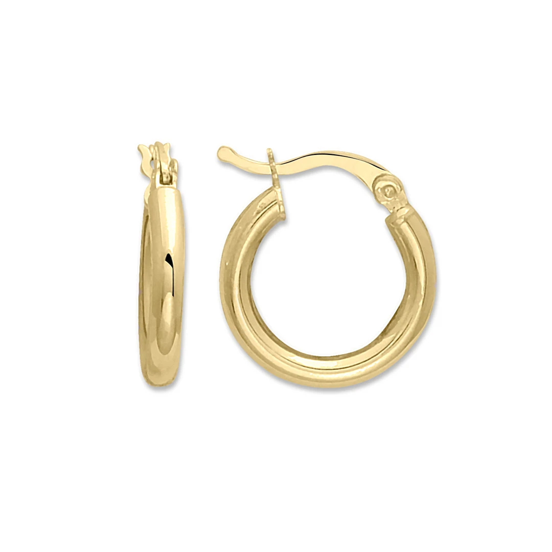 Bombeli Mini 1.8 Cm Altın Halka Küpe (KP0300)