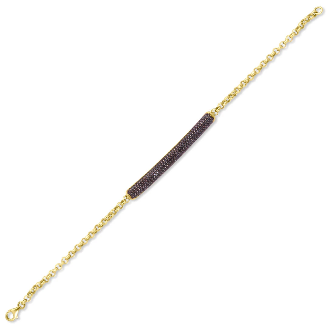 Brown Taşlı Altın Bileklik (BLK0177)