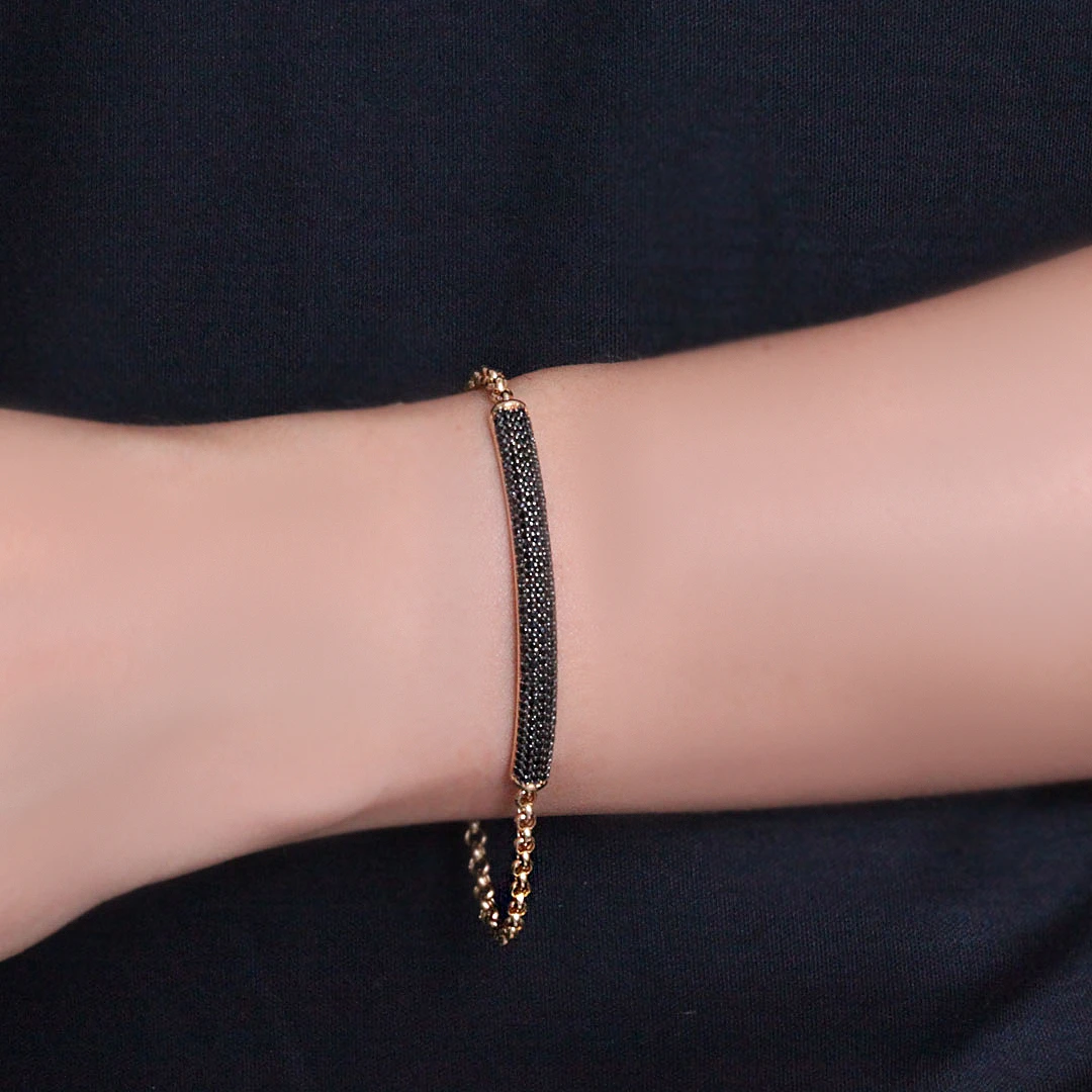 Brown Taşlı Altın Bileklik (BLK0177)