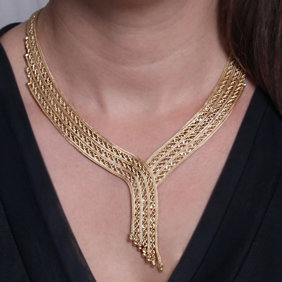 Dorika Top Detaylı Altın Gerdanlık (GRD0004)