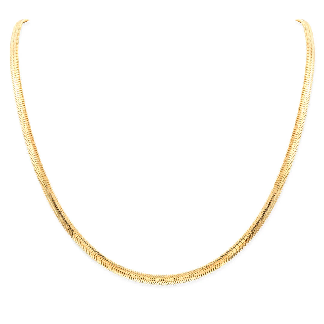 Kalın 50 Cm Balık Sırtı Altın Zincir (KLY0203)