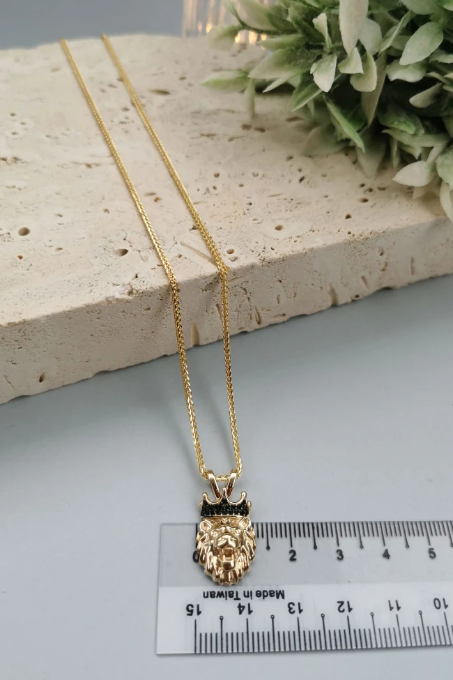 Küçük Boy Altın Aslan Model Kolye Ucu