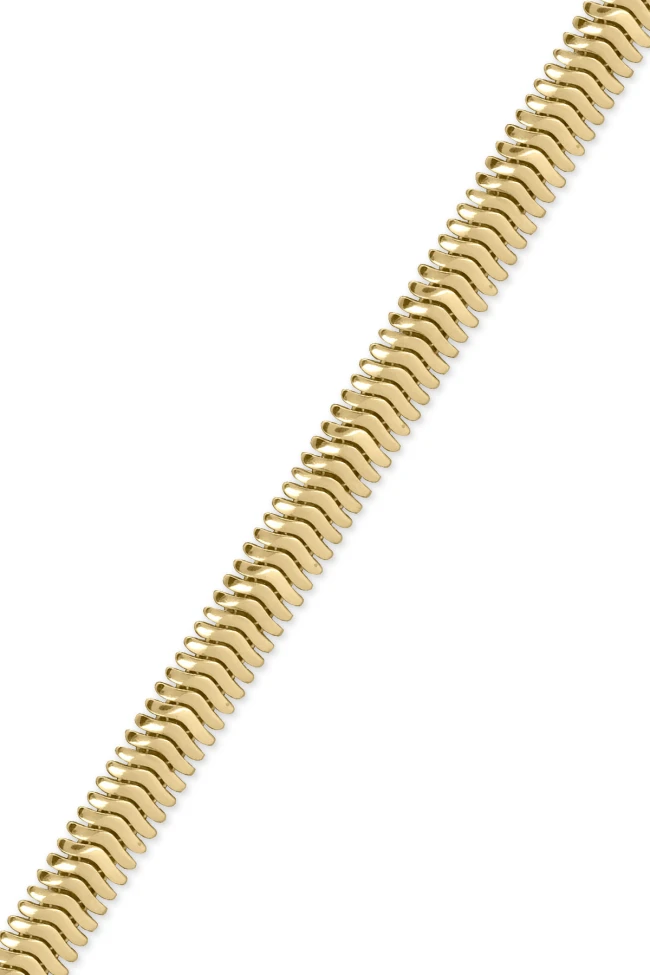 Omega Altın Geniş Unisex Bileklik