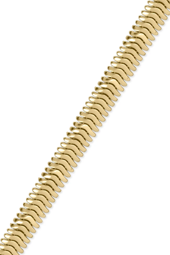 Omega Altın Geniş Unisex Bileklik